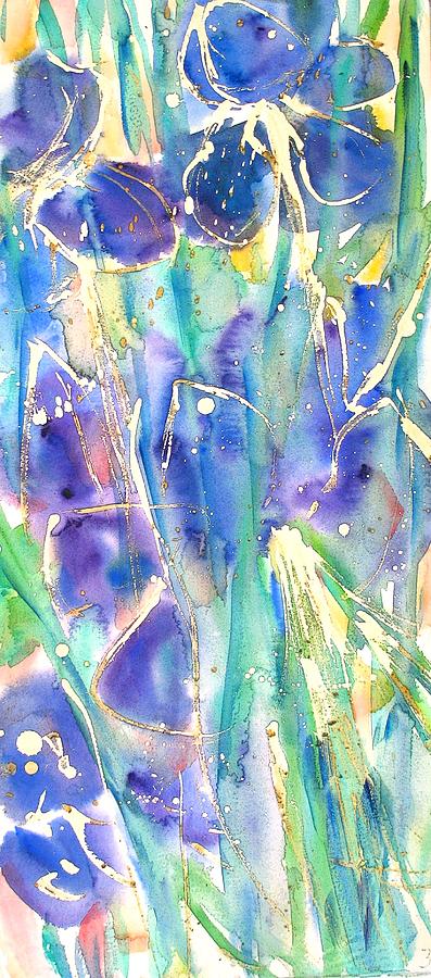 Blue Irises #2 Painting by Studio Tolere