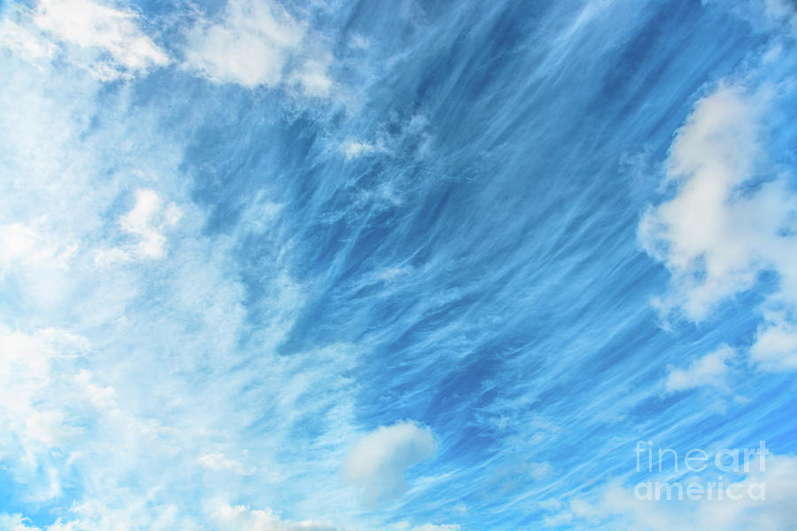 Blue sky background #2 Photograph by Benny Marty