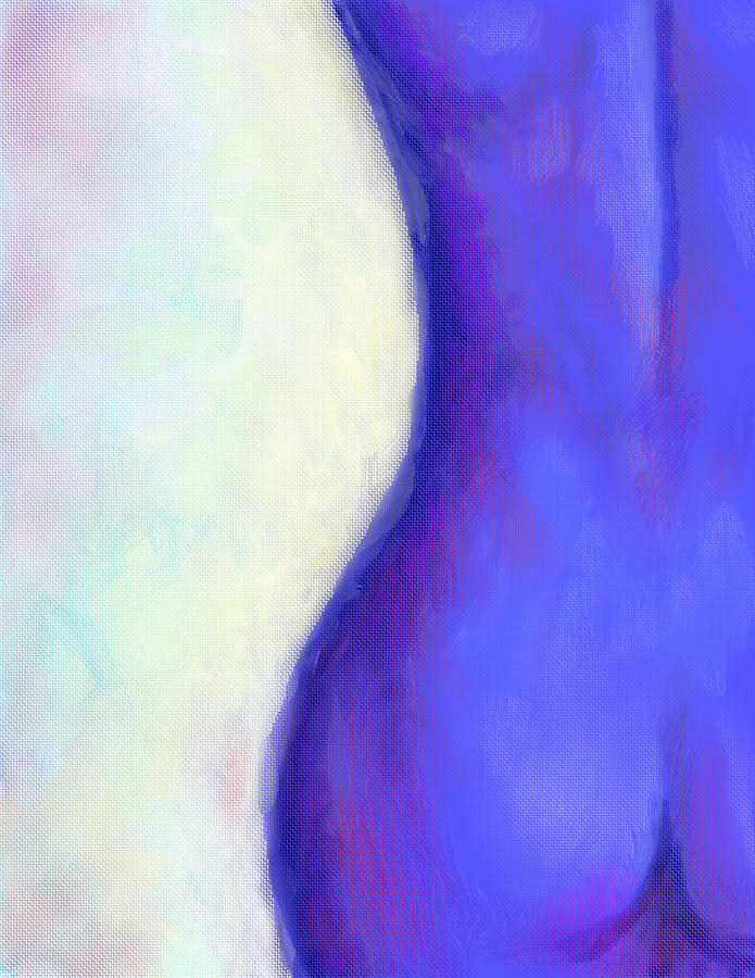 Abstract Digital Art - Blue Vase #2 by Sam Shacked