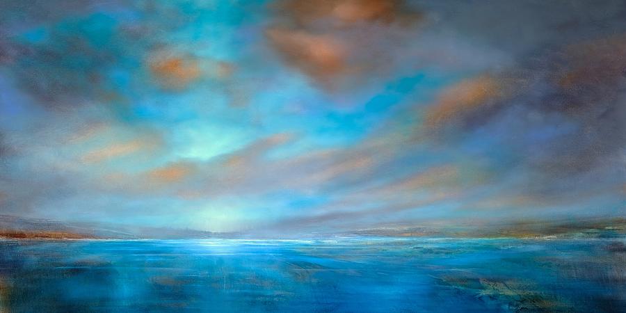 Blue wideness #2 Painting by Annette Schmucker