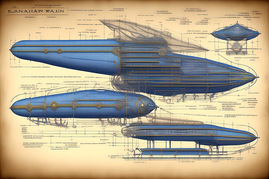 Blueprint Of Vimana Flying Machine, Generative AI, 57% OFF