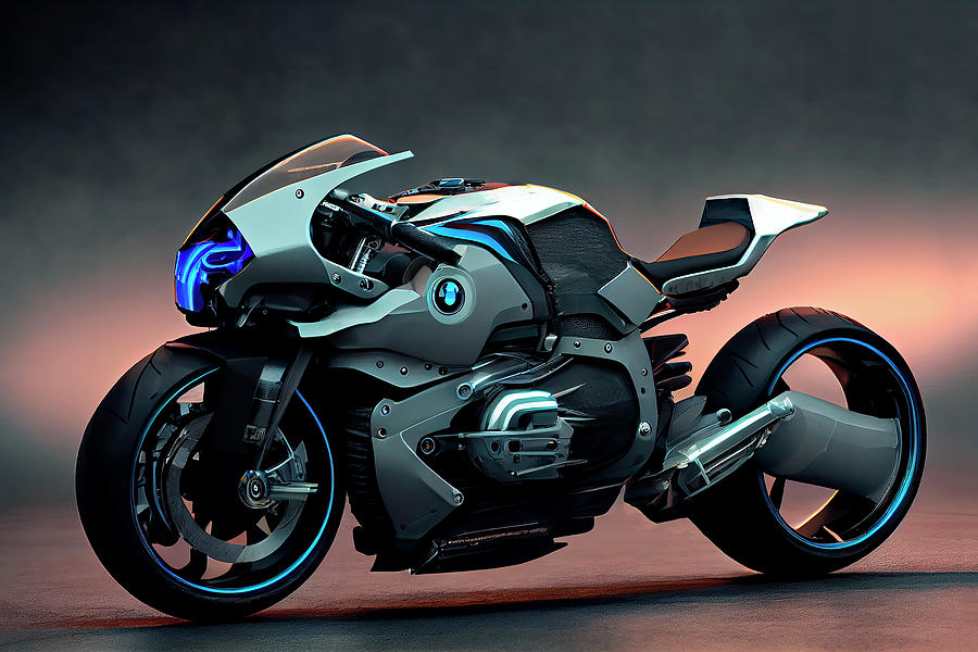 BMW Motorcycle Future Concept Art Digital Art by Tim Hill - Fine Art ...