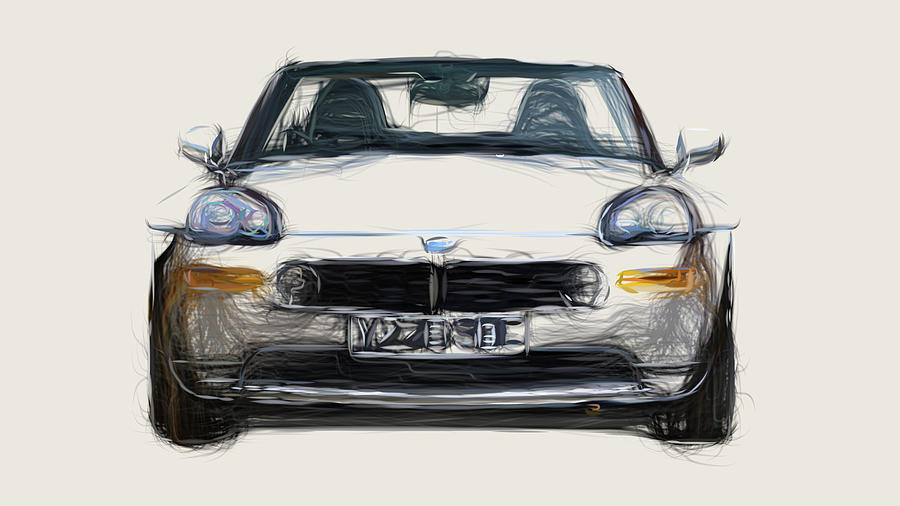 BMW Z8 Car Drawing Digital Art by CarsToon Concept - Fine Art America