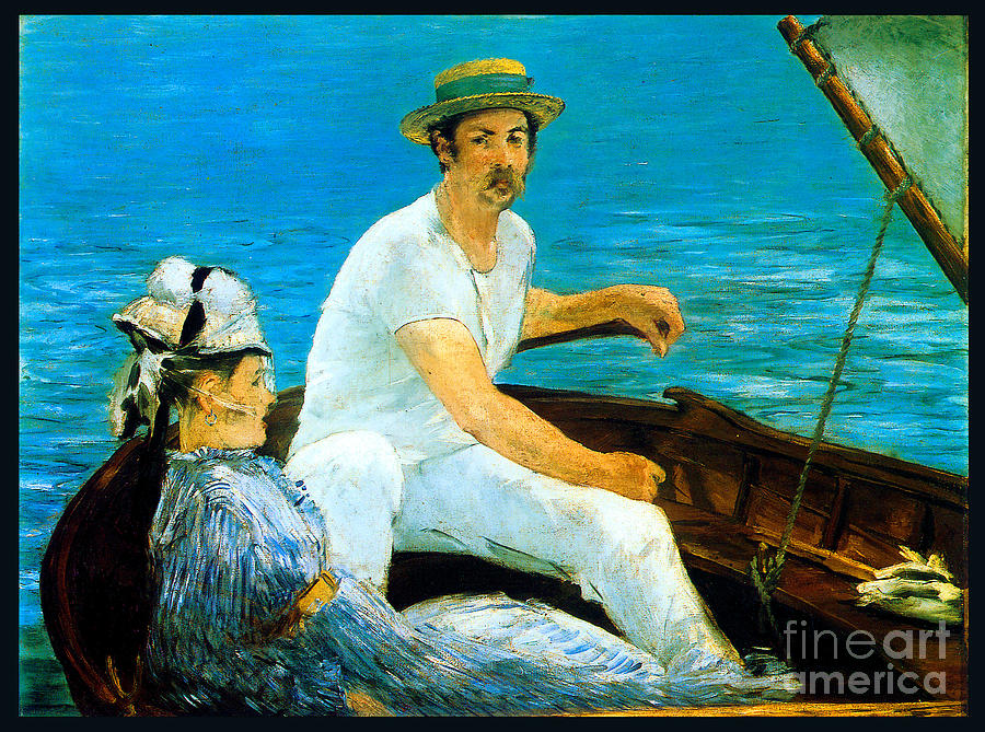 Boating 1874 #2 Painting by Edouard Manet