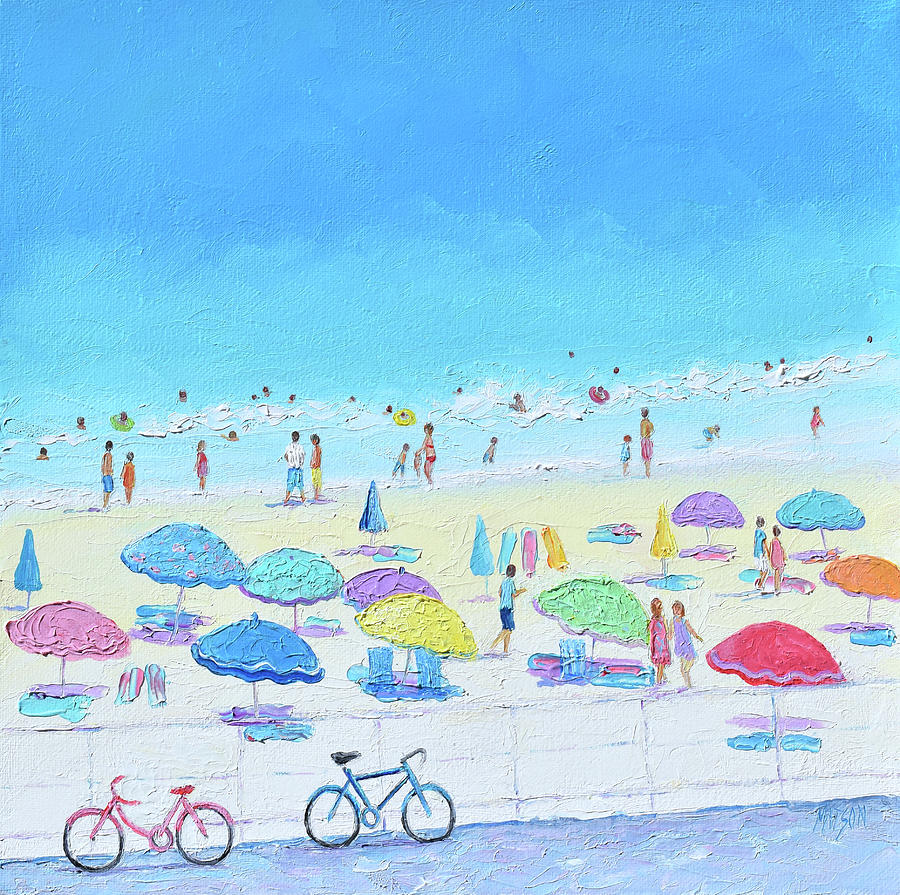 Bicycle Painting - Bondi Beach Summer #2 by Jan Matson