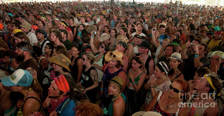 Bonnaroo Music Festival Crowd at Wanda Jackson Concert #2 Photograph by David Oppenheimer