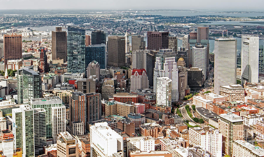 Boston Downtown Aerial #2 Photograph by David Oppenheimer