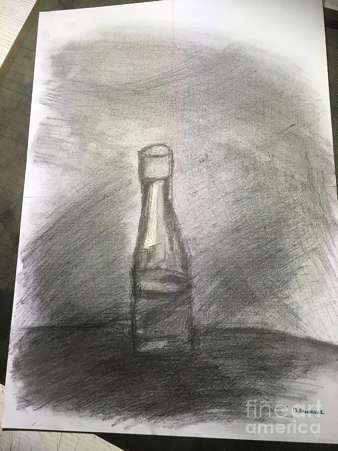 Bottle Sketch Drawing By Petros Xanthakis - Fine Art America