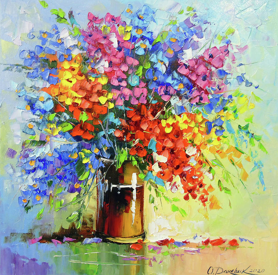 Bouquet of wild flowers Painting by Olha Darchuk - Fine Art America