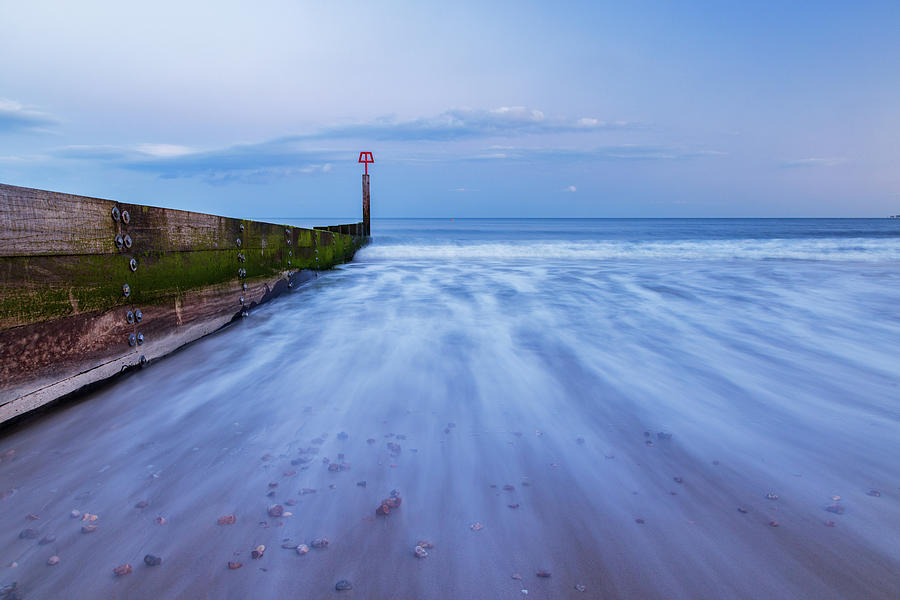 Bournemouth groyne at Sunset #2 Photograph by Ian Middleton