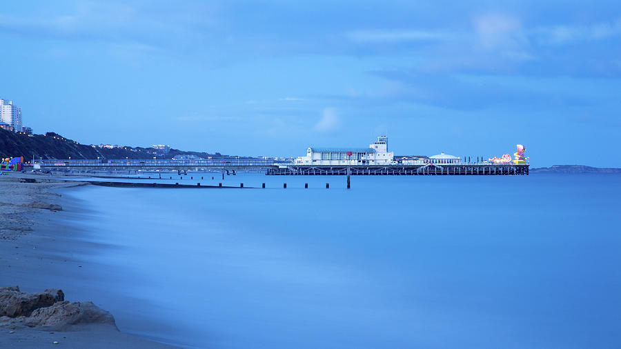 Bournemouth Pier at dusk #2 Photograph by Ian Middleton