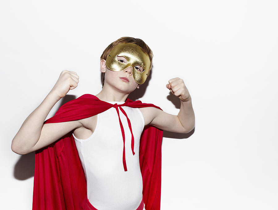 Boy dressed as a superhero #2 Photograph by Flashpop
