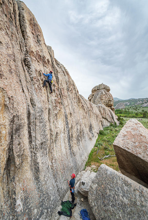 Brad Morris climbing a route called Wonderbread rated 5.10a at t ...