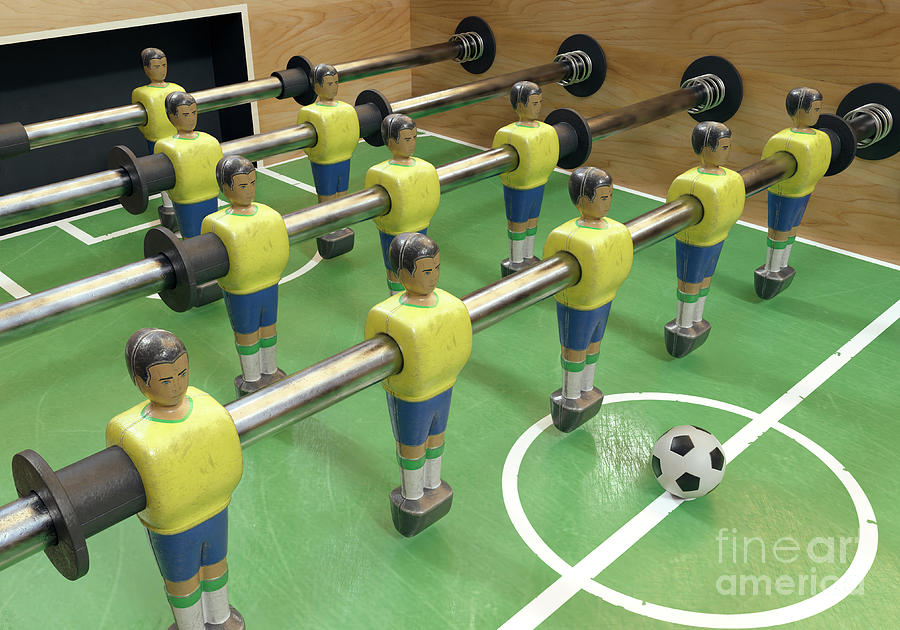Brazil Foosball Team Digital Art