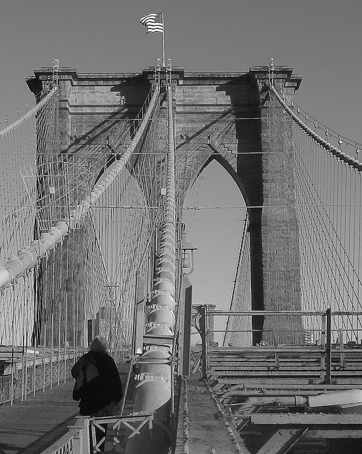 Brooklyn bridge #2 Pyrography by Habib Ayat