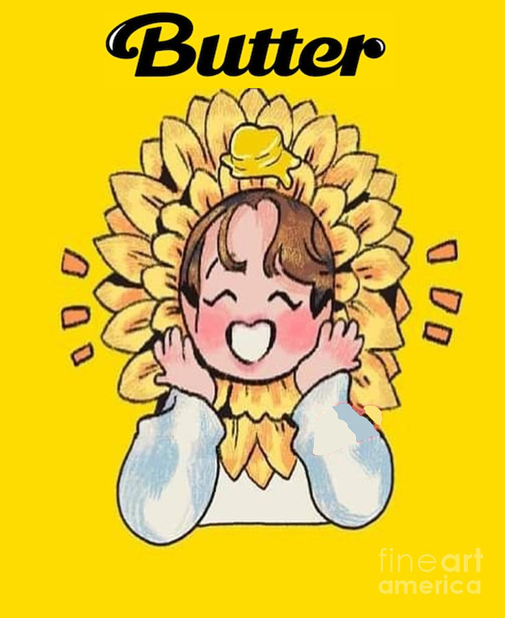 Bts Butter Drawing by Sun Tsuki - Pixels