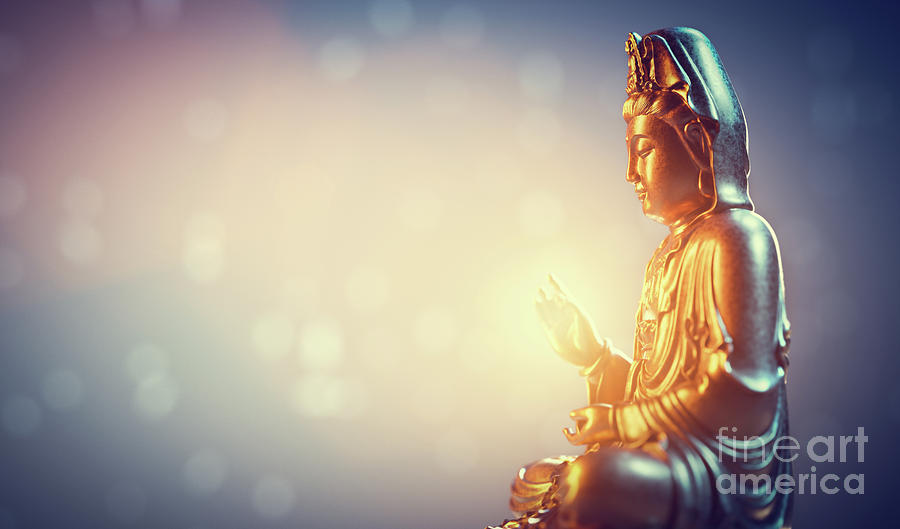 Buddha statue, zen meditation in yoga #2 Photograph by Michal Bednarek