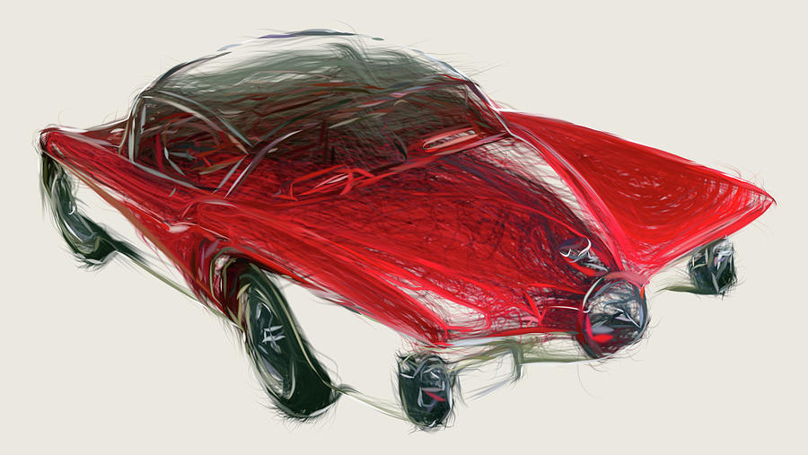Buick Centurion Concept Drawing #2 Digital Art by CarsToon Concept