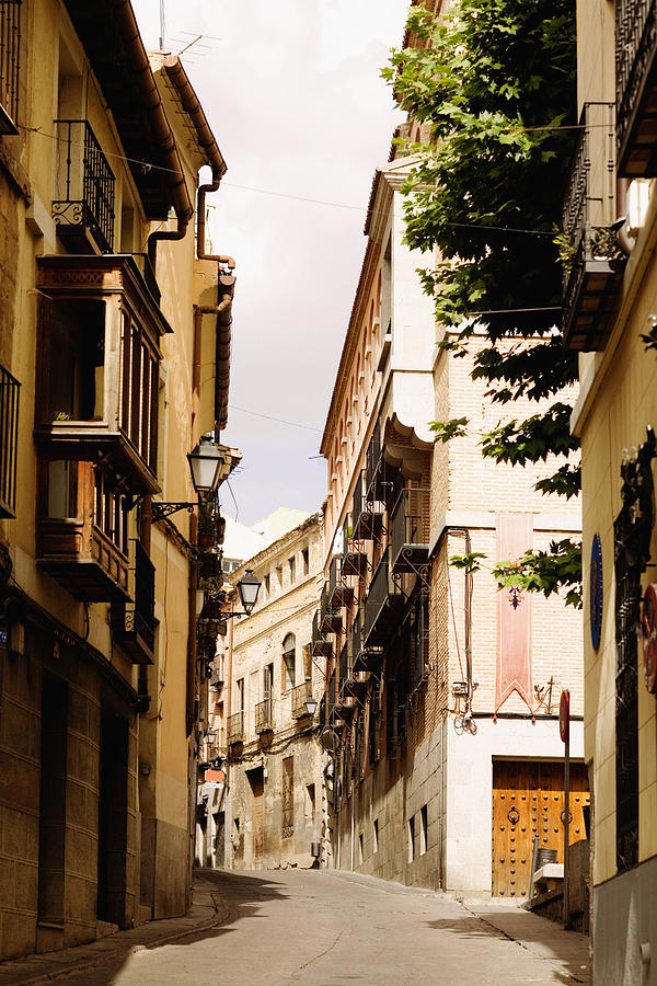 Buildings along a street, Toledo, Spain #2 Photograph by Glowimages
