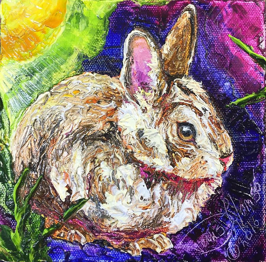 Bunny Rabbit Painting by Paris Wyatt Llanso | Fine Art America