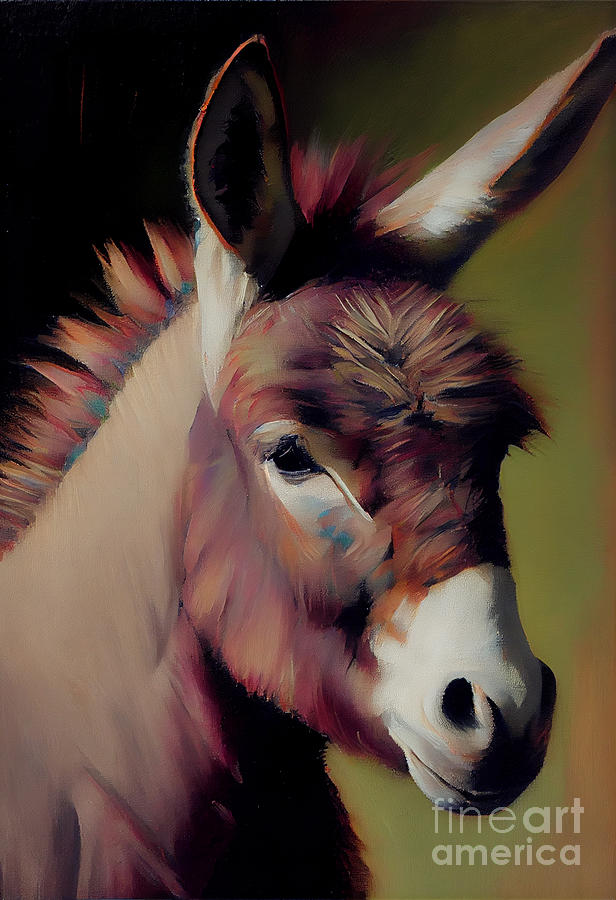 BURRO DONKEY oil painting by Asar Studios Digital Art by Celestial ...