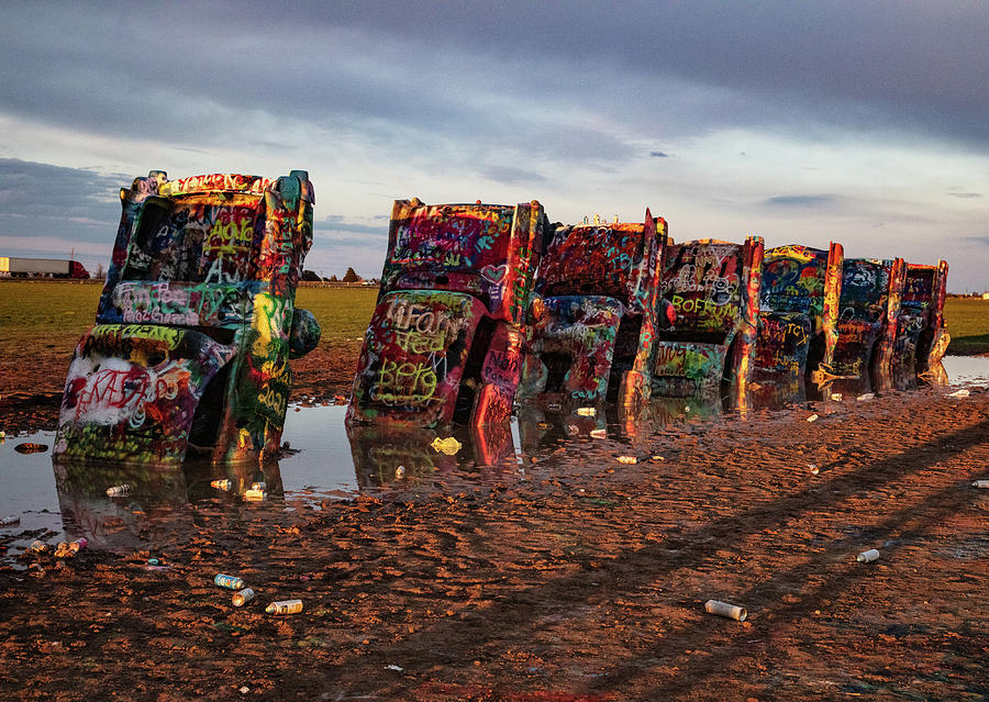 Cadillac Ranch on Historic Route 66 in Amarillo Texas #2 Photograph by Eldon McGraw
