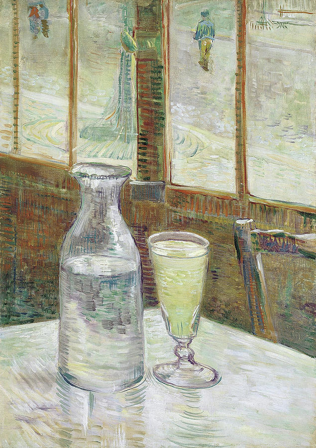 Still Life Painting - Cafe table with absinthe #4 by Vincent van Gogh