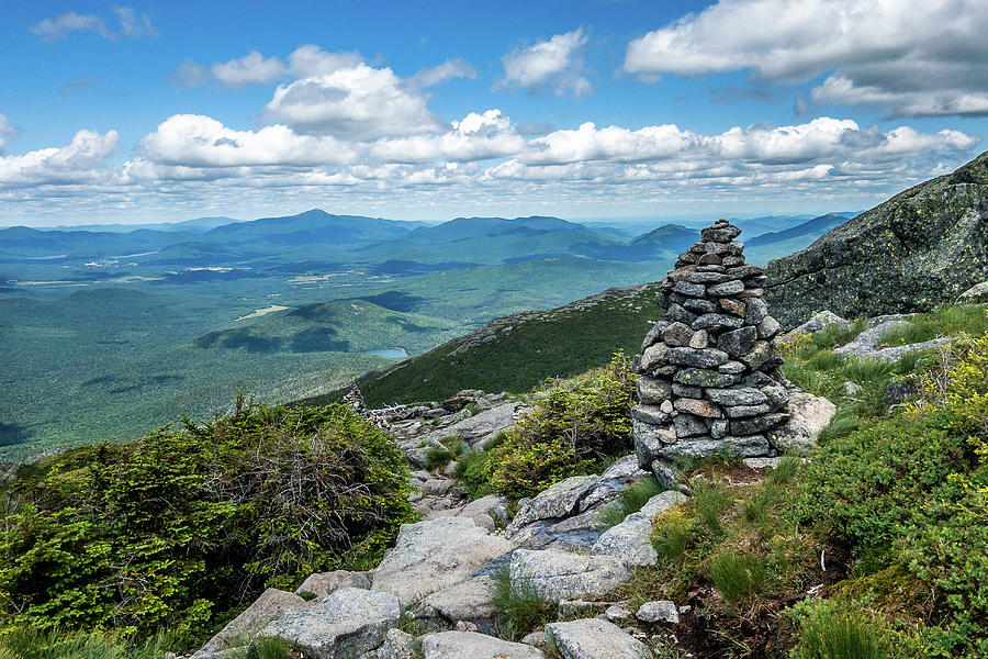 Cairn on top of Algonquin Peak in Adirondack mountains Photograph by ...