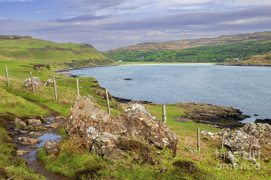 Calgary bay on the isle of mull Pyrography by Rambling Tog Fine Art America
