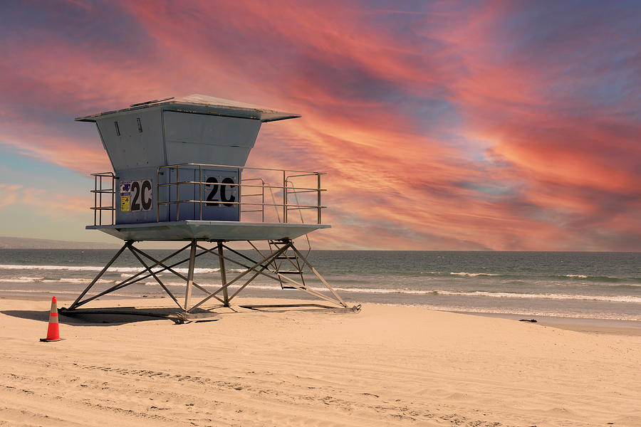 Californian beach lifeguard tower  #2 Photograph by Chris Smith
