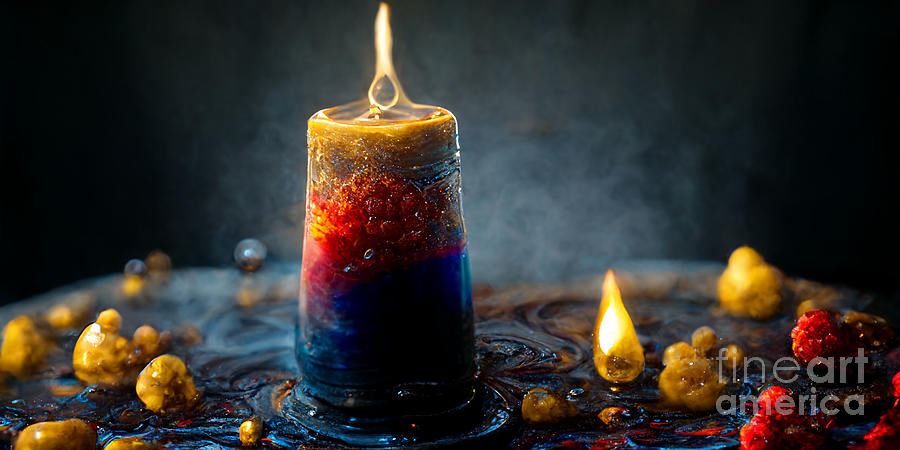 Candle Digital Art - Candles from water #2 by Sabantha