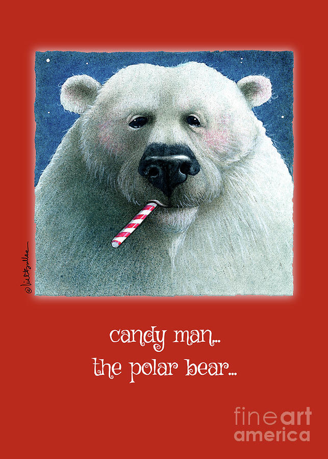 Candy Man... The Polar Bear... #1 Painting by Will Bullas