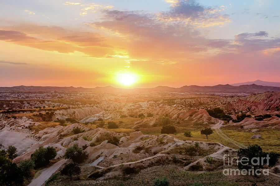 Cappadocia sunset in Turkey #2 Digital Art by Benny Marty