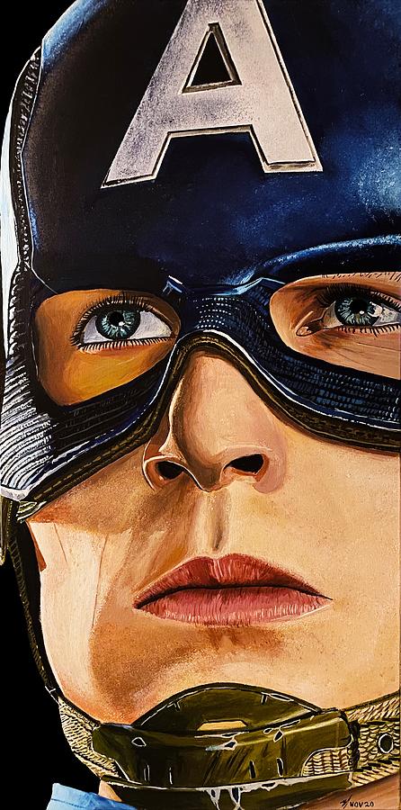 Captain America #1 Painting by Michael McKenzie