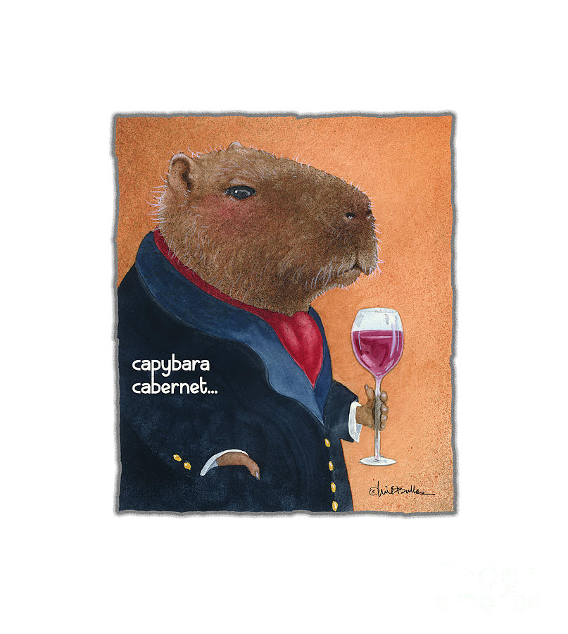 Capybara Cabernet #2 Painting by Will Bullas