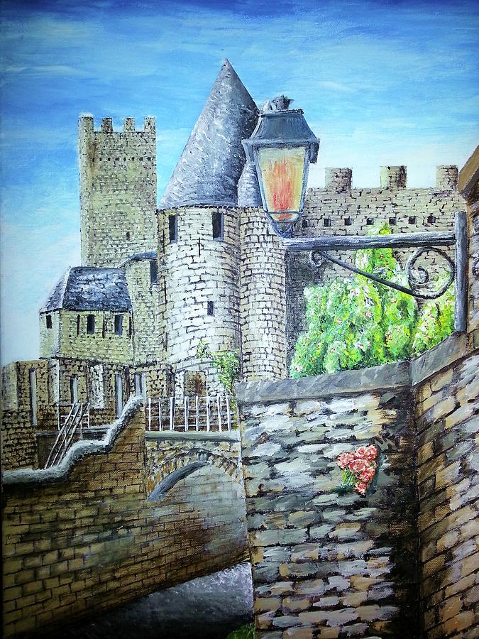 Carcassonne Castle France Painting