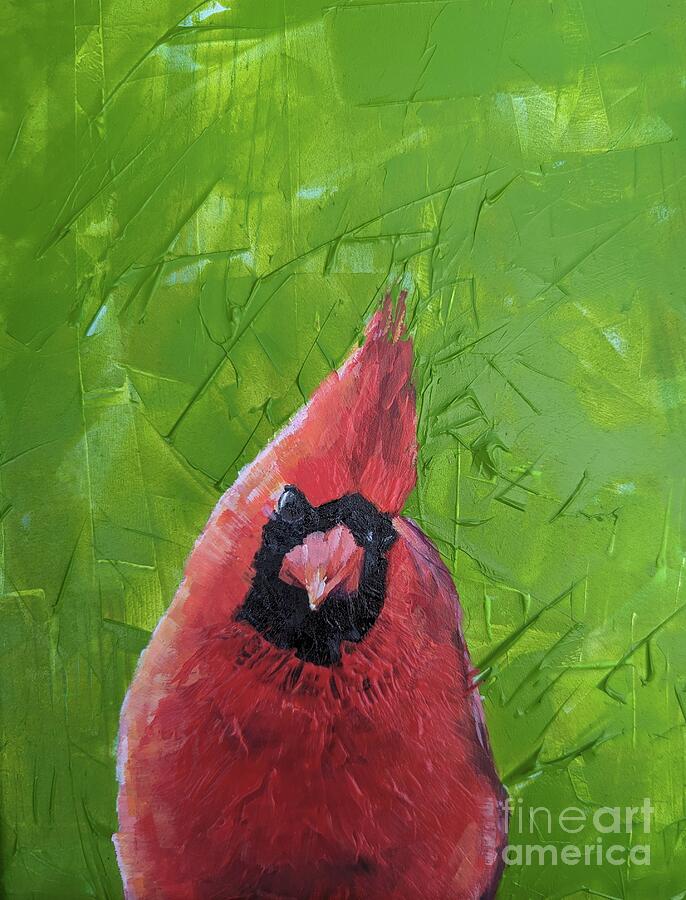 Cardinal II Painting by Lisa Dionne