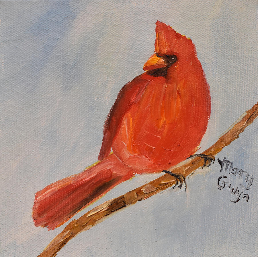 Cardinal #2 Painting by Mary Gwyn Bowen
