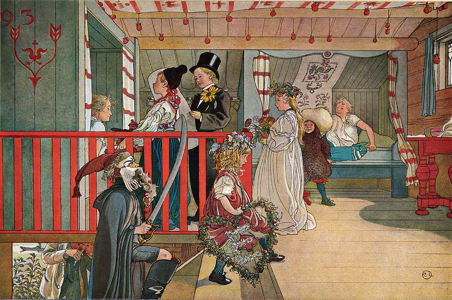 Carl Larsson  #2 Painting by MotionAge Designs