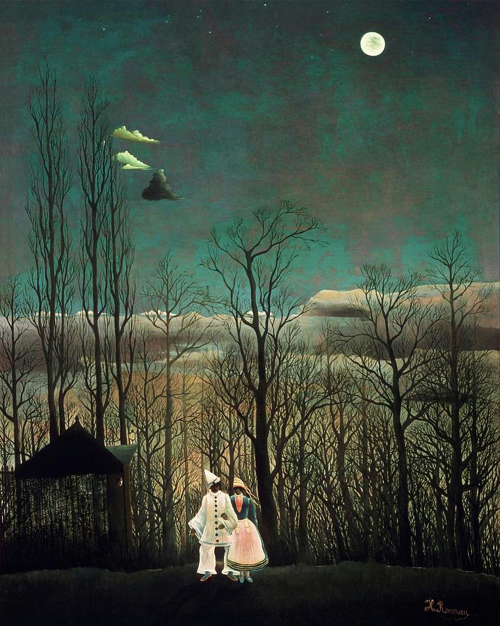 Tree Painting - Carnival Evening #2 by Henri Rousseau