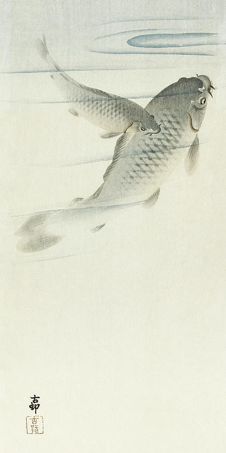 Carp #3 Painting by Ohara Koson - Pixels