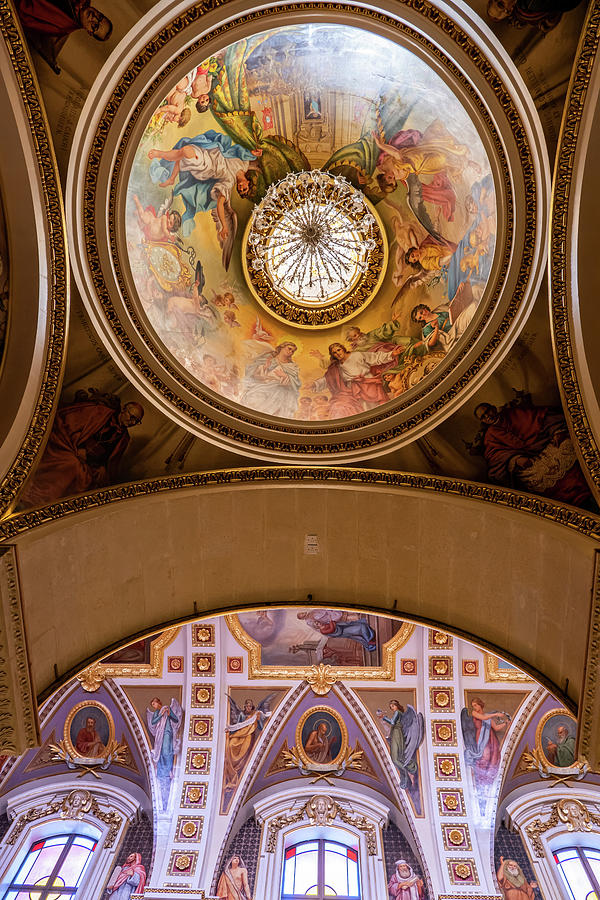 Cathedral of the Assumption Ceiling in Gozo, Malta #2 Photograph by Artur Bogacki