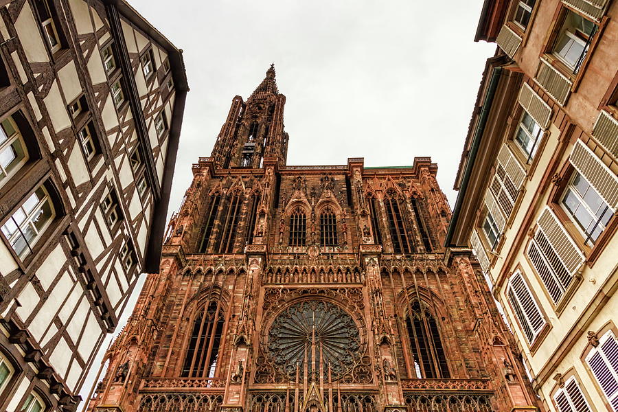 Cathedrale Notre-Dame or Cathedral of Our Lady in Strasbourg, Al #2 Photograph by Elenarts - Elena Duvernay photo