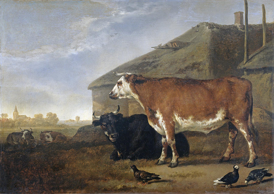 Cattle #3 Painting by Abraham van Calraet