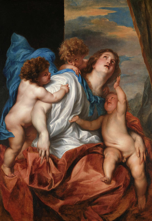 Anthony Van Dyck Painting - Charity #2 by Anthony van Dyck