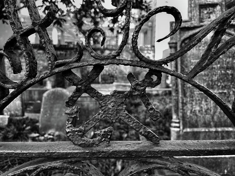 Charleston Wrought Iron Garden Gate in Detail, South Carolina #2 Photograph by Dawna Moore Photography