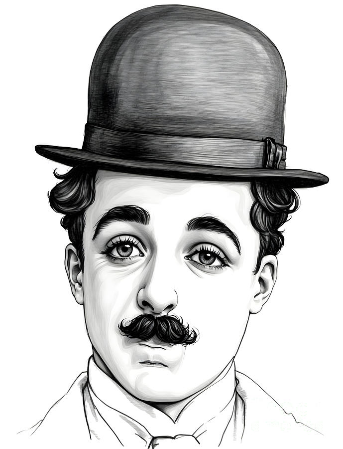 Charlie Chaplin Sketch. #2 Digital Art by Ken Biggs - Fine Art America