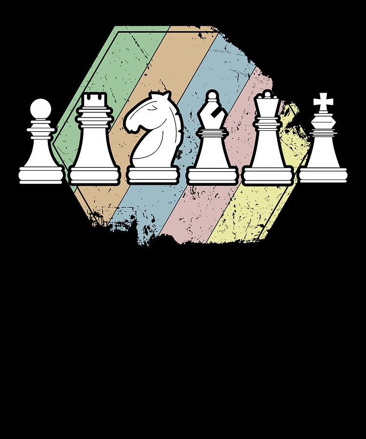 Chess Chess Pieces Retro #2 Digital Art by Britta Zehm