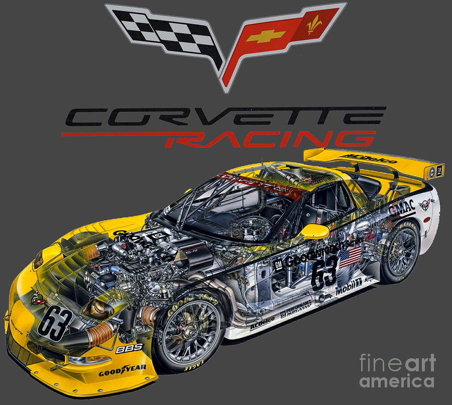 Chevrolet Corvette Zr1 Coupe C5 R With Big V8 Engine Cutaway