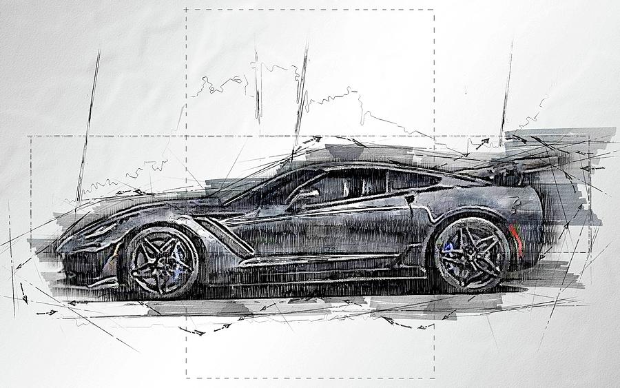 Chevrolet Corvette Zr1 Side View Hypercars 2019 Cars Digital Art by ...